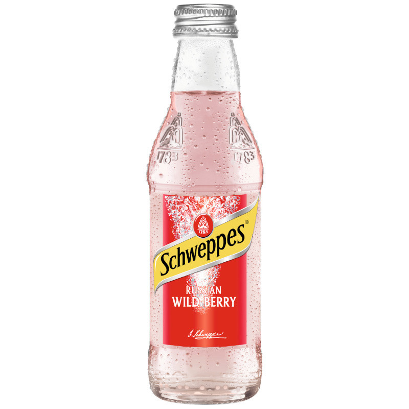 Schweppes Wild Berry 0,2 Liter Glasflasche